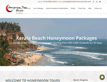 Tablet Screenshot of honeymoontourskerala.com